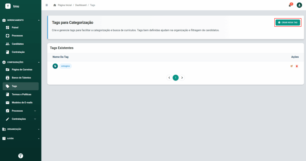 Pagina de tag